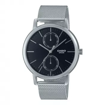 CASIO MTP-B310M-1AVEF unisex analógové quartz hodinky, oceľový mesh remienok, 50 m vodotesné