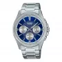CASIO MTP1375PD2A1V pánske analógové quartzové hodinky 43,8 mm nerezová oceľ modrý ciferník