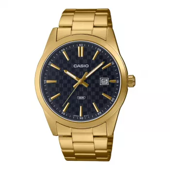 CASIO MTPVD03G1AUDF pánske analógové quartzové hodinky 42mm nerezová oceľ zlatý tón
