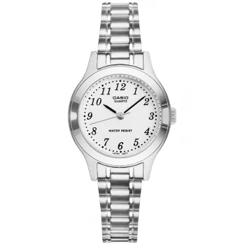 CASIO dámske analógové quartzové hodinky LTP-1128A-7B 33 mm strieborný ciferník nehrdzavejúca oceľ