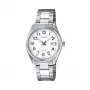 CASIO dámske LTP1302PD7BVE analógové quartzové hodinky, 34,5mm puzdro z ušľachtilej ocele, strieborný ciferník, zobrazenie dátumu