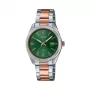 CASIO dámske analógové quartz hodinky LTP1302PRG3AV 34,5 mm ružové zlato nehrdzavejúca oceľ zelený ciferník