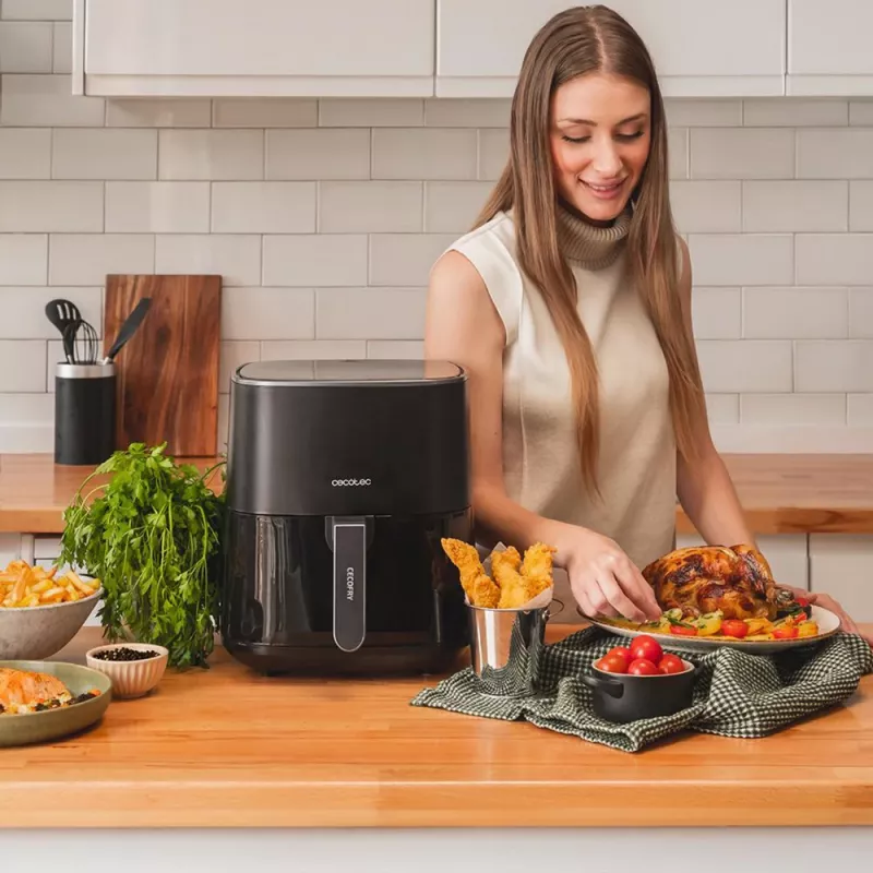 CECOTEC Cecofry Fantastik 5500 teplovzdušná fritéza, 5,5L, 1500W, čierna