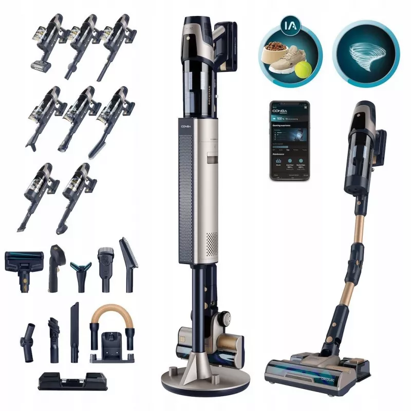 Cecotec Conga Rockstar 11500 Odyssey Station Connected IA akumulátorový vysávač