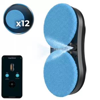 Cecotec Conga Windroid W10 DoubleSpray 3-in-1 robot na umývanie okien, káblový, čierna
