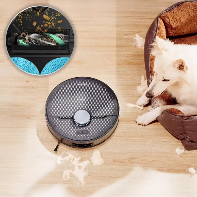 Cecotec Conga X70 robotický vysávač, 15000 Pa, 5200 mAh, 240 min, mokré & suché, čierna