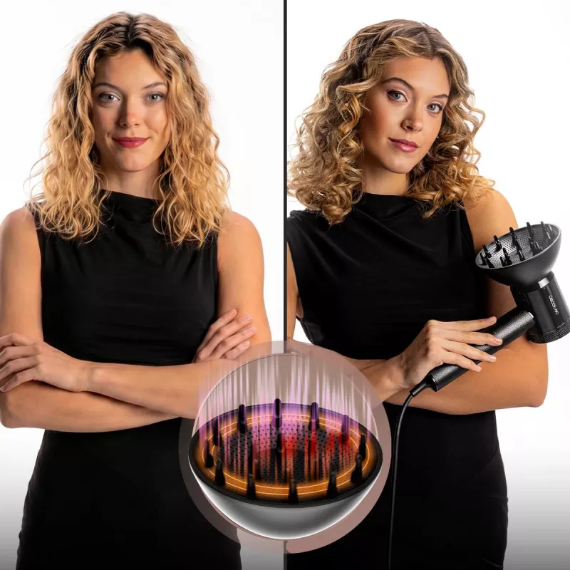 Cecotec sušič vlasov DryGlam Waves i-Sensor Pro 1600 W čierny difúzor