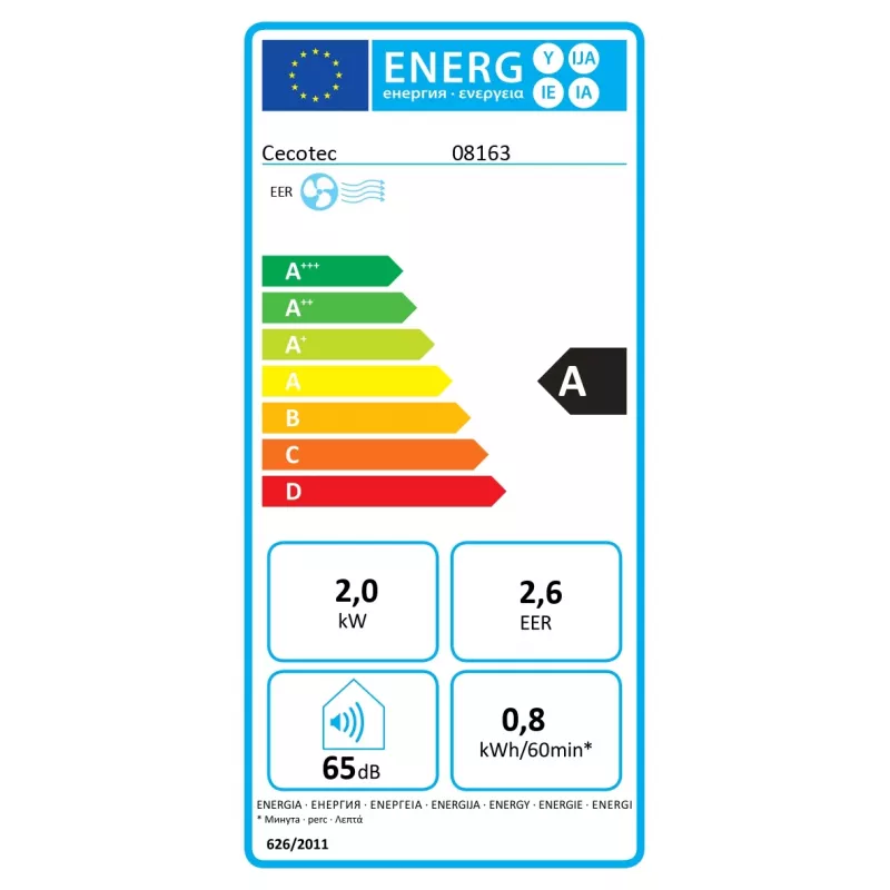Cecotec mobilná klimatizácia ForceClima 7550 Style Connected, 7000 BTU/h, biela, Wi-Fi, diaľkový ovládač