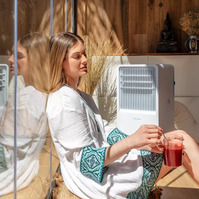 Cecotec mobilná klimatizácia ForceClima 7550 Style Connected, 7000 BTU/h, biela, Wi-Fi, diaľkový ovládač