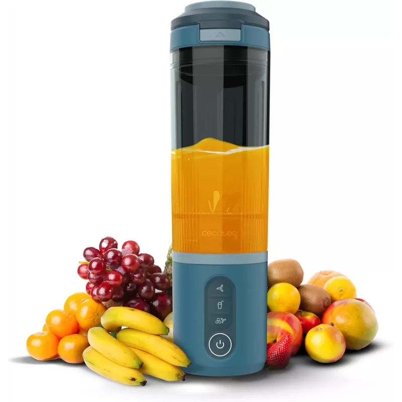 Cecotec Power Titanium Shake2Go prenosný mixér, 180 W, nádoba bez BPA, 0,6 L, Lagoon