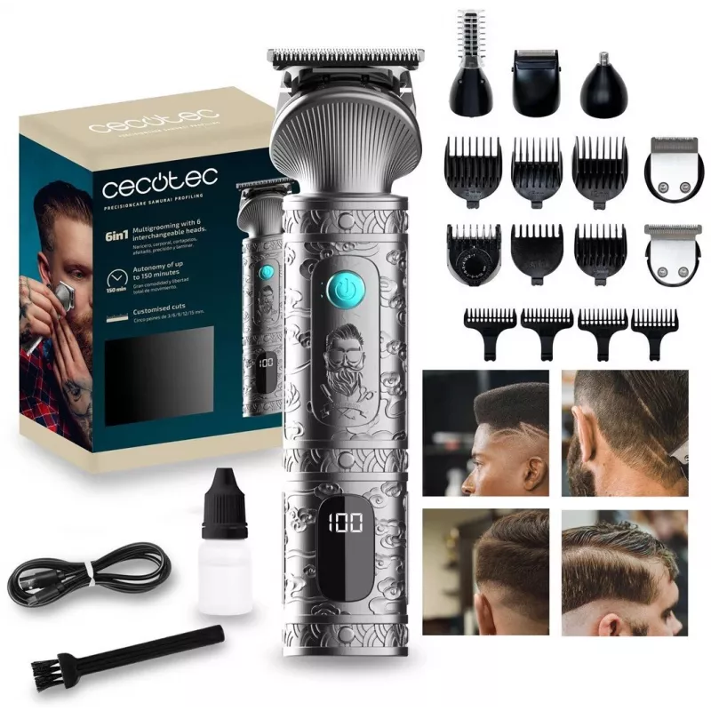 Cecotec PrecisionCare Samurai Profiling zastrihávač vlasov a brady, čierny
