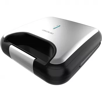 CECOTEC Rock'nToast Classic+ sendvičovač (nehrdzavejúca oceľ/čierna, 800 W, pre 2 osoby)