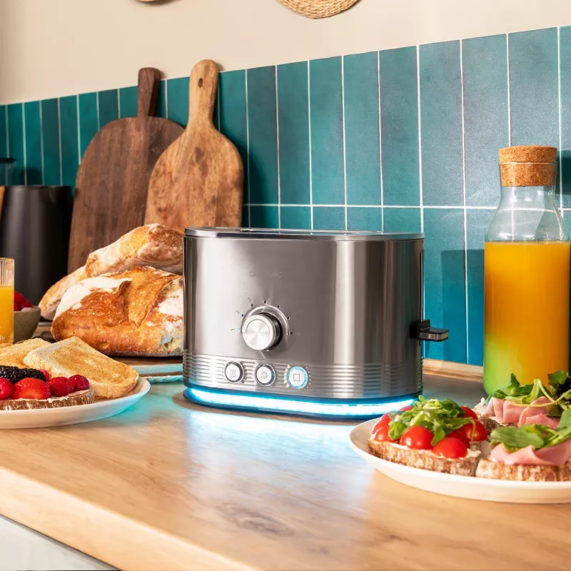 CECOTEC Toaster Shine&Toast Double (nerez, 850 W, 2 plátky)