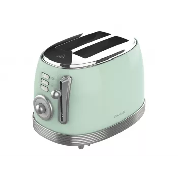 Cecotec hriankovač Toast&Taste 800 Vintage 850 W 2 štrbiny nerez svetlozelený