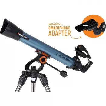 Celestron Inspire 70AZ refraktorový teleskop 35-násobné zväčšenie čierna, modrá