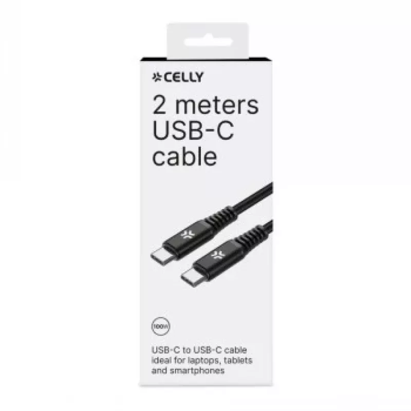 CELLY USB-C na USB-C kábel 100W Power Delivery