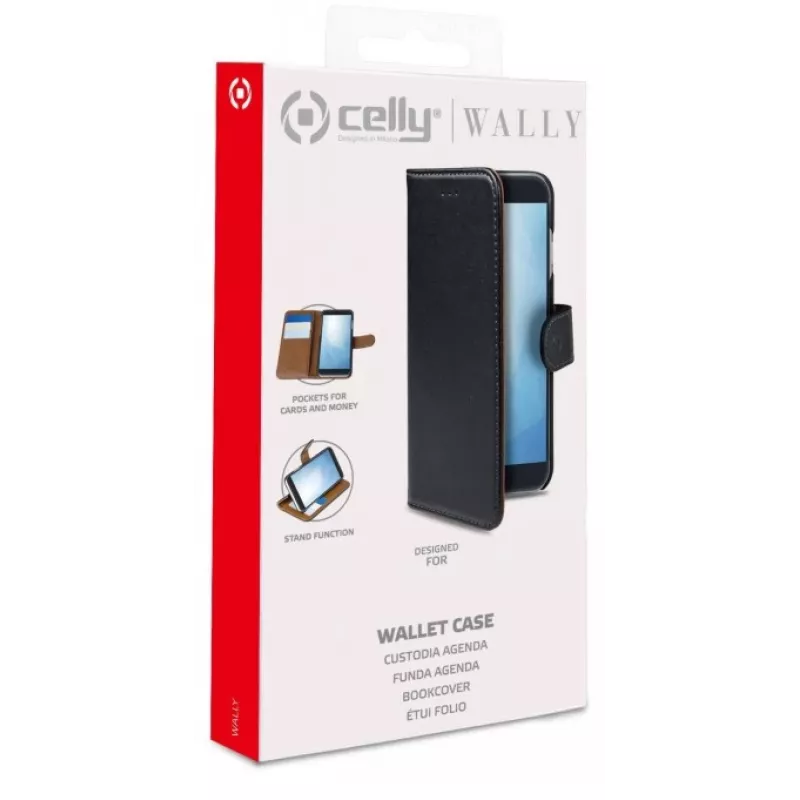 CELLY WALLY peňaženkové puzdro pre Samsung Galaxy A26 5G, čierne