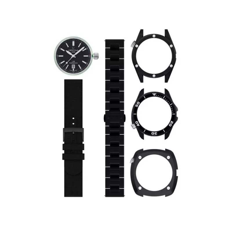 CERTINA DS Action Diver Automatic 43mm čierny ciferník remienok NATO pánske hodinky C041407390510