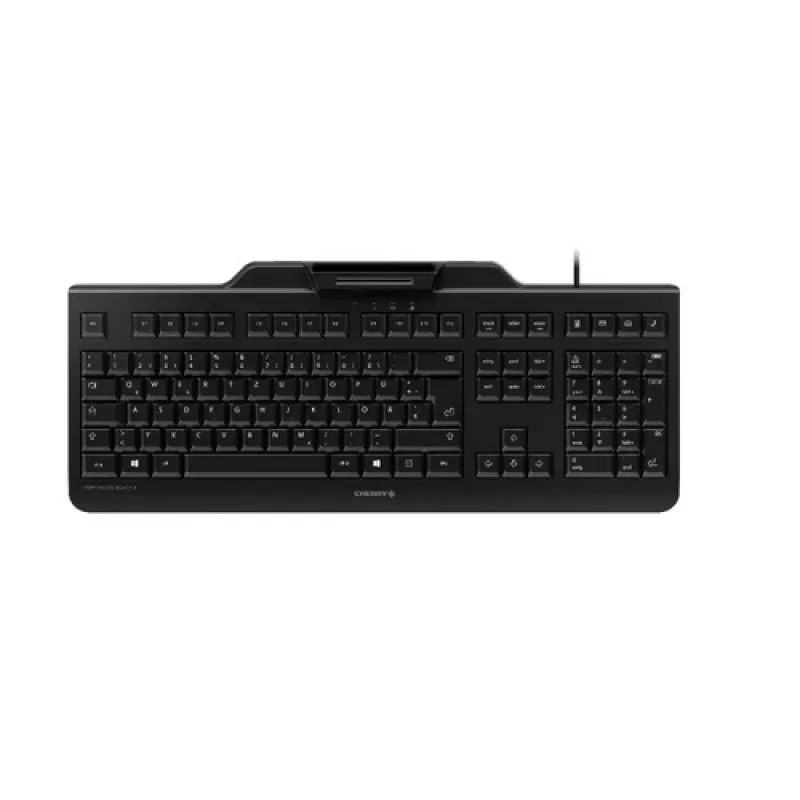 Cherry SECURE BOARD 1.0 káblová klávesnica s NFC čítačkou, UK rozloženie, čierna