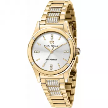 Chiara Ferragni dámske quartz analógové hodinky R1953102506 32 mm strieborná nerezová oceľ milánsky náramok