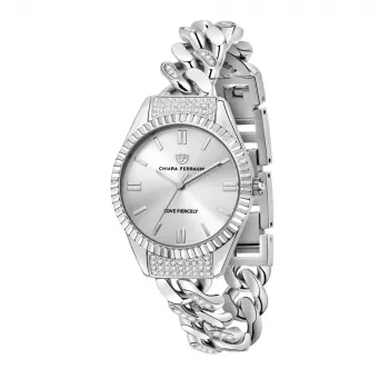 Chiara Ferragni dámske R1953104502 quartz analógové hodinky 34 mm strieborný náramok z nehrdzavejúcej ocele milanese
