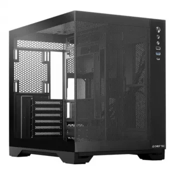 Chieftec VISIO AIR bezventilátorová GM-30B-M-FL-OP Micro-ATX veža čierna temperované sklo