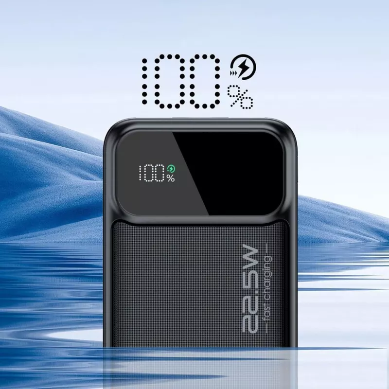 CHOETECH B732 power banka 50000 mAh 22.5W PD & QC - čierna