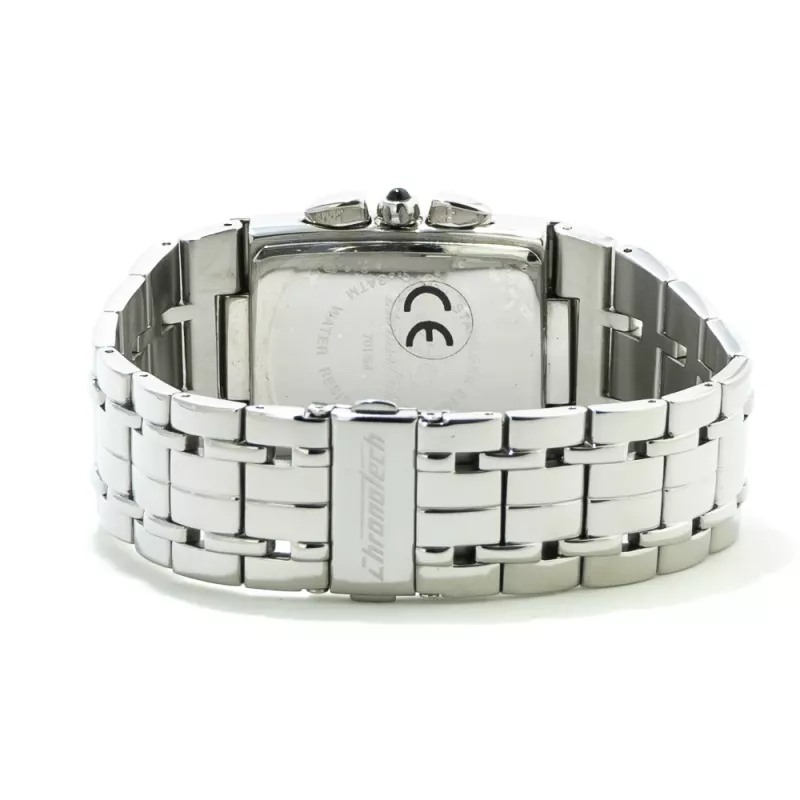 CHRONOTECH CT7018B-05M unisex analógové hodinky 28mm nerezová oceľ strieborné