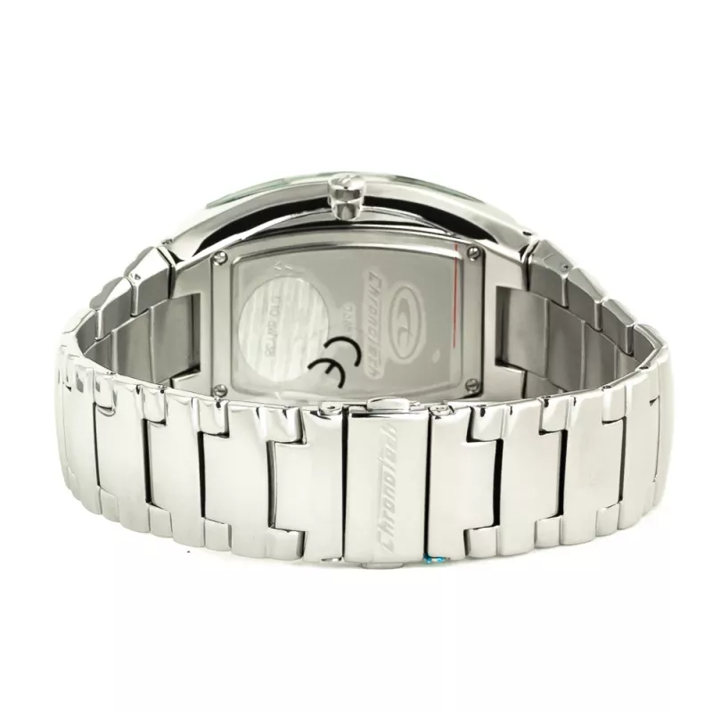 CHRONOTECH CT7065M-02M Pánske analógové quartz hodinky 36 mm nerez oceľ čierny ciferník strieborný náramok