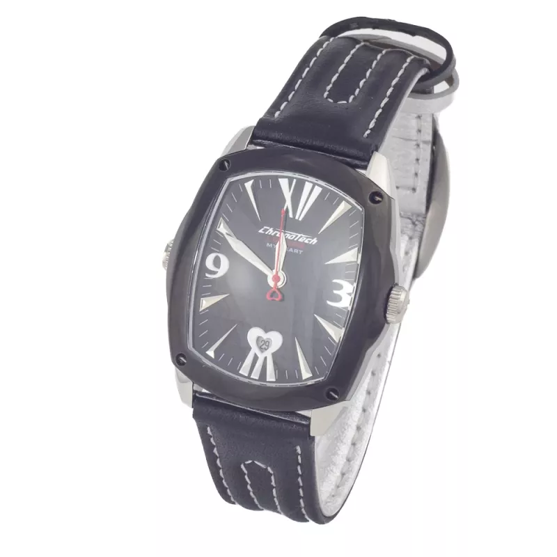 CHRONOTECH CT7696L-12 Prisma Unisex quartz hodinky 34 mm biely ciferník biely kožený remienok