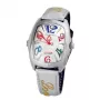 CHRONOTECH CT7696L-12 Prisma Unisex quartz hodinky 34 mm biely ciferník biely kožený remienok