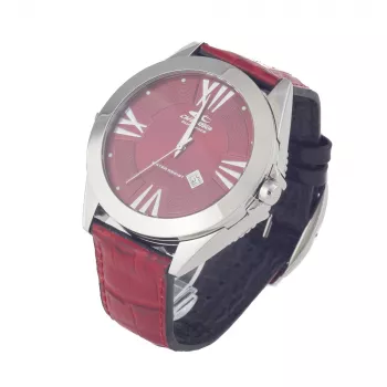 CHRONOTECH MAN CT7636M-02 50 mm quartz chronograph hodinky čierny ciferník kožený remienok