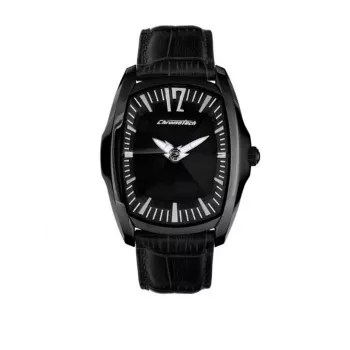 CHRONOTECH pánske hodinky CT7219M03 40 mm analógové kremenné nerezová oceľ čierny ciferník kožený remienok