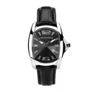 CHRONOTECH dámske quartz analógové hodinky CT7107L02 - 30mm puzdro z nehrdzavejúcej ocele, biely ciferník, biely kožený remienok
