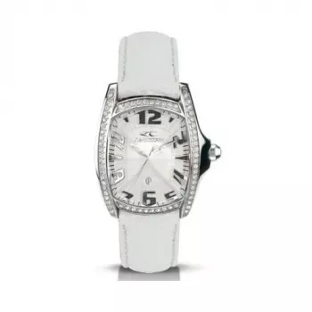 CHRONOTECH dámske quartz analógové hodinky CT7988LS09 30mm biely ciferník biely kožený remienok