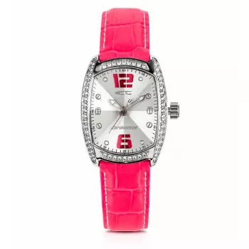 CHRONOTECH dámske hodinky RW0005 35 mm analógové quartzové strieborný ciferník čierny kožený remienok