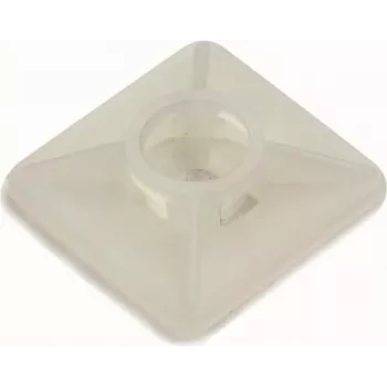 CIMCO základňa na viazacie pásky 27x27 mm prírodná PA66 lepiaca/skrutková montáž pre viazacie pásky do 9 mm 181384