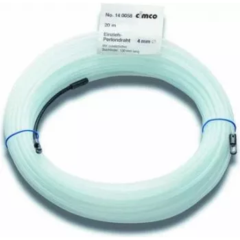 CIMCO perlonový sťahovací drôt 15m, 3mm, biely, s očkom 140056
