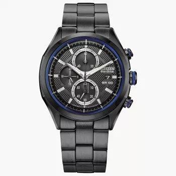 CITIZEN Eco-Drive chronograf nerezová oceľ hodinky CA0438-52E 41mm