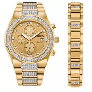 CITIZEN Eco-Drive chronograf nerezové hodinky CA0752-66P 41mm