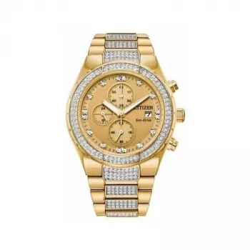 CITIZEN Eco-Drive chronograf nerezové hodinky CA0752-66P 41mm