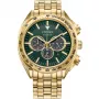 CITIZEN Eco-Drive chronograf hodinky CA4542-59X 43mm nerezová oceľ zelený ciferník