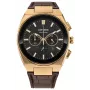 CITIZEN Eco-Drive chronograf hodinky CA4583-01E 43mm hnedá koža