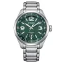 CITIZEN Eco-Drive pánske hodinky AW1830-88X 42,6mm nerezová oceľ zelený ciferník