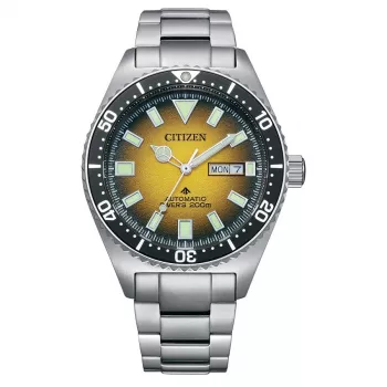CITIZEN pánske automatické potápačské hodinky NY0120-52X 41mm zelený ciferník ušľachtilá oceľ