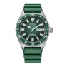 CITIZEN pánske automatické potápačské hodinky NY0121-09X 41mm zelený ciferník gumený remienok