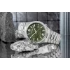 CITIZEN pánske automatické hodinky NJ0159-86X 40mm zlatý oceľový náramok zelený ciferník