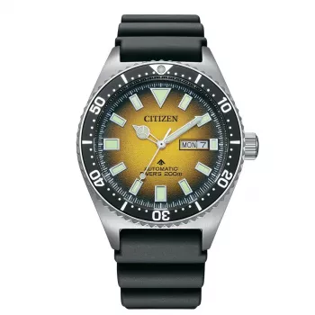 CITIZEN pánske automatické hodinky NY0120-01X 41mm čierny ciferník čierny gumený remienok