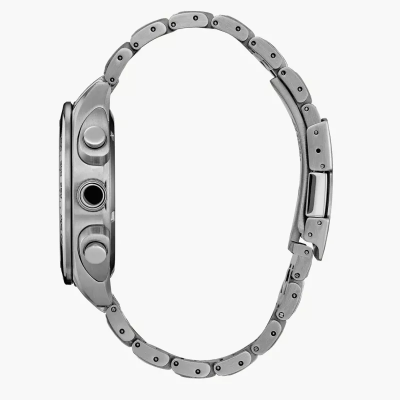CITIZEN pánske Eco-Drive chronograf hodinky z ušľachtilej ocele CA4540-54A 43mm