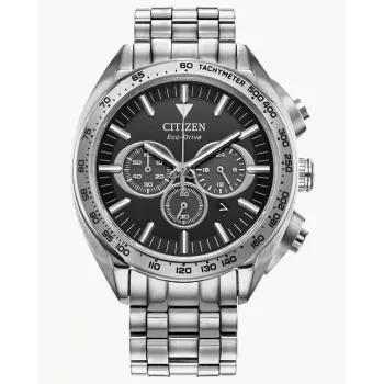 CITIZEN pánske Eco-Drive chronograf hodinky CA4540-54E 43mm ušľachtilá oceľ